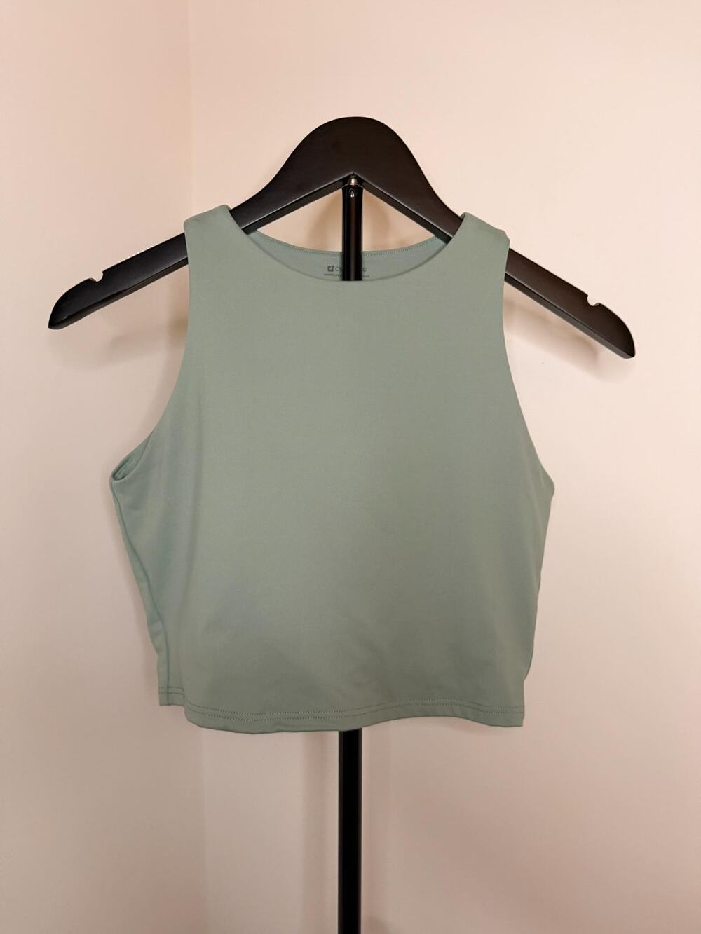 Cyanstyle Sage Green Cropped Tank Top Size S